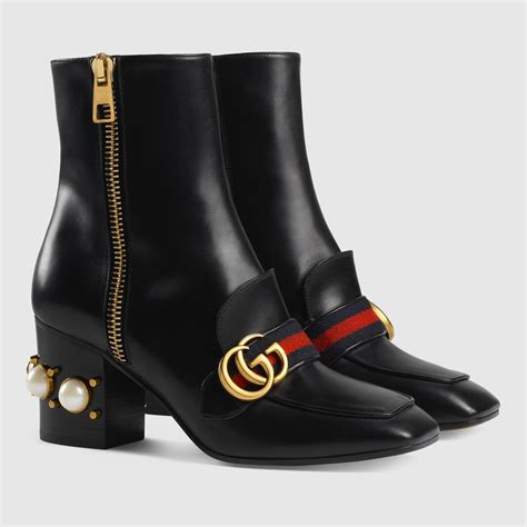 gucci womens ankle boot|Gucci heeled ankle boots.